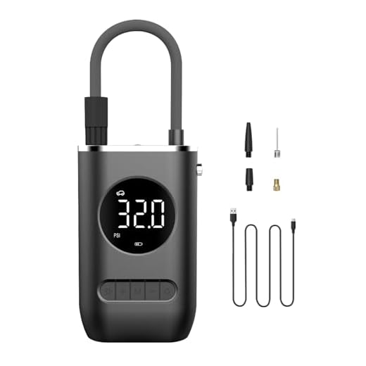 Autopher Tire Inflator Portable Air Compressor 150PSI Cordless Electric Air Pump with Pressure Gauge LED Light for Car, Bike, Motorcycle, Ball