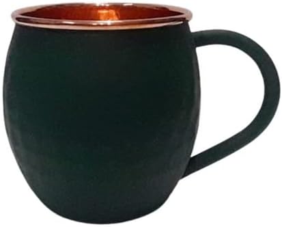 Handicrafts Pure Copper 16 Oz Matte Moscow Mule Copper Cups and Barrel Mugs, Outer Side Water Proof Hand Painted Mug, Drinking Gifts for Him on Anniversary, Graduation, Baptism Set of 4