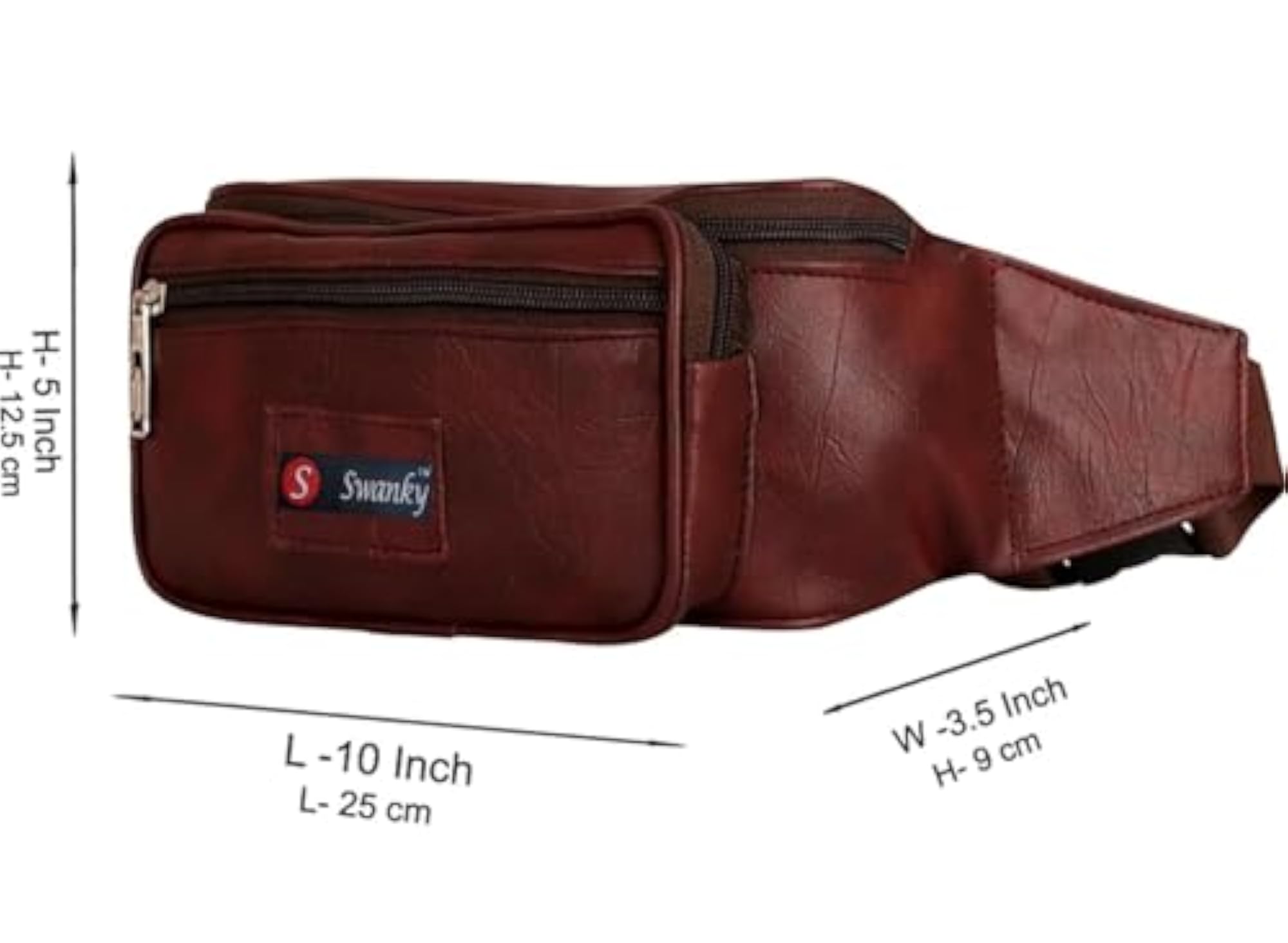 Men & Boys PU Leather Waist Pack Bags for Essentials