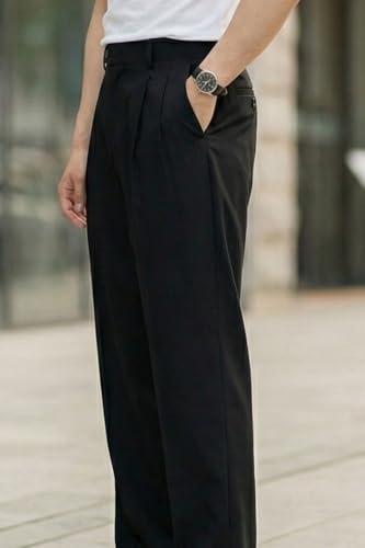 Image of Veirdo Men's Korean Style Pants with Modern Slim Fit Design, Comfortable Fabric, Casual & Smart Look, Perfect for Office and Outings (Sizes S to 2XL)