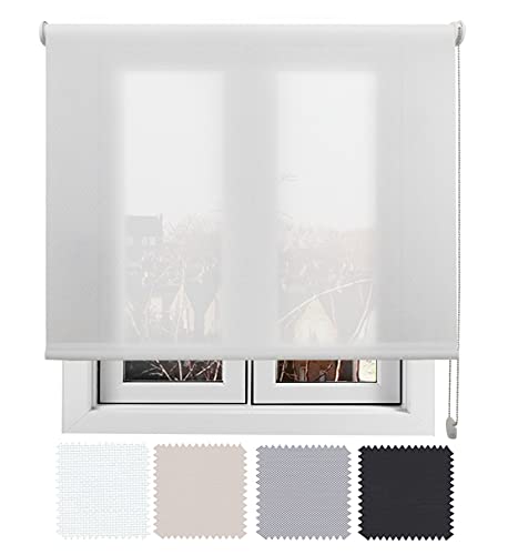 EB ESTORES BARATOS Estor Luminoso TECNOSCREEN/Bloqueo UV 70% Termoregulador y acústico. LO AJUSTAMOS A SU Medida Ancho x Alto. Color: Blanco. Medidas: 165cm x 160cm Cover