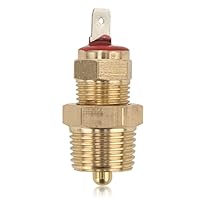 Keenso Auto-Motortemperaturschalter, Motorkühler-Lüfter-Thermostat-Temperaturschalter 3/8 Zoll NPT-Gewinde 185-200 ° F für 10 12 14 16-Zoll-Lüfter Sonstiges Zubehör