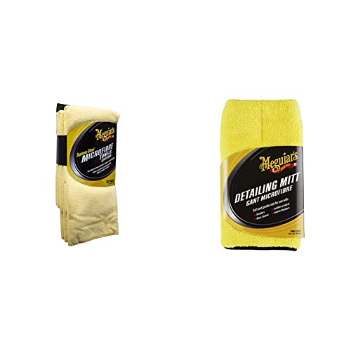 Meguiar's X2035EU microfibre et gant de finition pour un éclat carrosserie impeccable