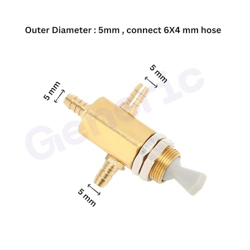 Image of Dental Water Exchange Two Way Air Switch, Water Fountain Switch, water valave | Dental Chair Part Accessory | Size: 5 MM