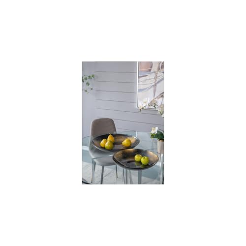 Set de 2 cargadores de vidrio negro y dorado miniatura 5