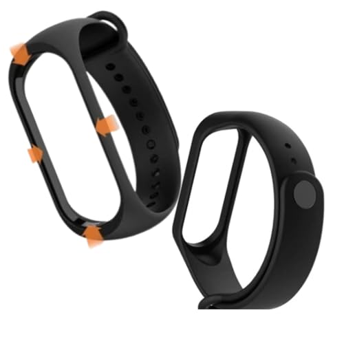 Kit 3 Pulseiras Pretas para MI Band 3 e 4 Em Silicone Bracelete Com Pino Resistente Prova DÁgua