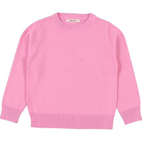 Toddler Little Kid Knited Sweater Tops Solid Color Basic Pullover Fall Winter Round Neck Tops for Girl Boys