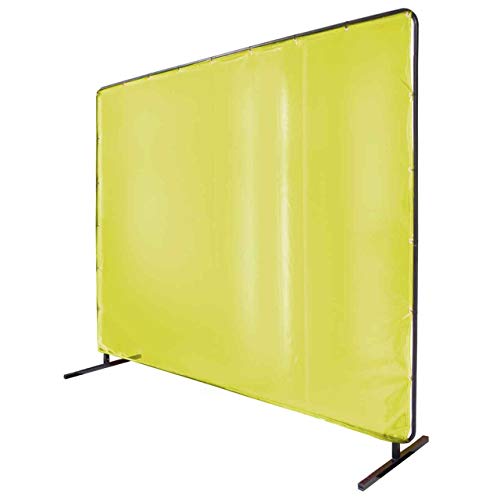 Revco 6X8VF1-YEL 6'X8' 14 mil. 1 Panel Yellow Saf-Vu Welding Screen with Frame