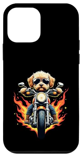 おかしなCavapoo Dog Riding a Motorcycle Design Cavapoo Lovers スマホケース iPhone 12 mini 用