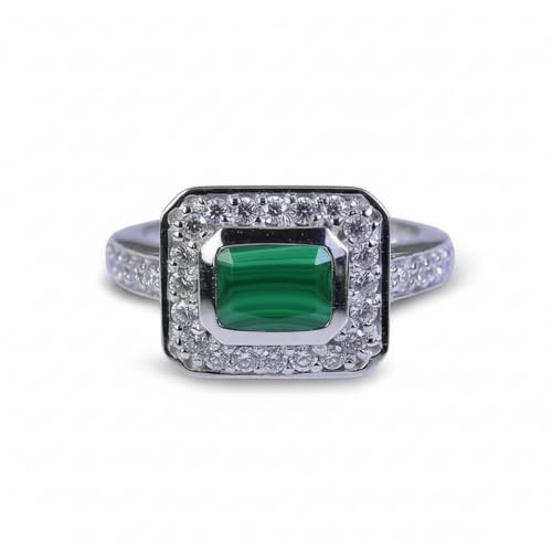 Bague de fiançailles pierre de naissance femme en argent sterling 925 bague halo taille 54 60