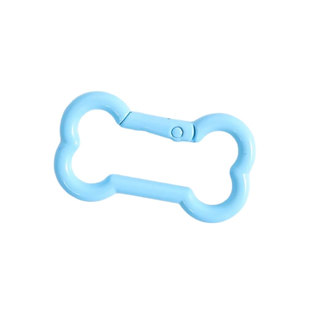 Elnwnnkc Vibrant Bone Keychain Spring Clasp for Pet Lovers Crafting Alloy Jewelry