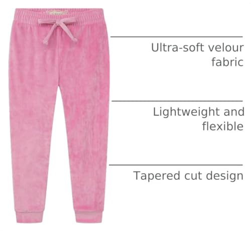 Image of BTween Girls 3 Pack Velour Jogger Pant Set Solid, Tie Dye or Camo Sweatpants for Girls