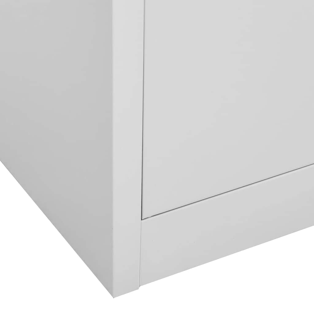 vidaXL 5X Armoires à Casiers Meubles de Classement Verrouillables Armoires de Rangement Organisateur Bureau Gris Clair 90x45x92,5 cm Acier