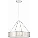 Crystorama Kendal 22 1/2" Wide Polished Nickel Drum Pendant Light