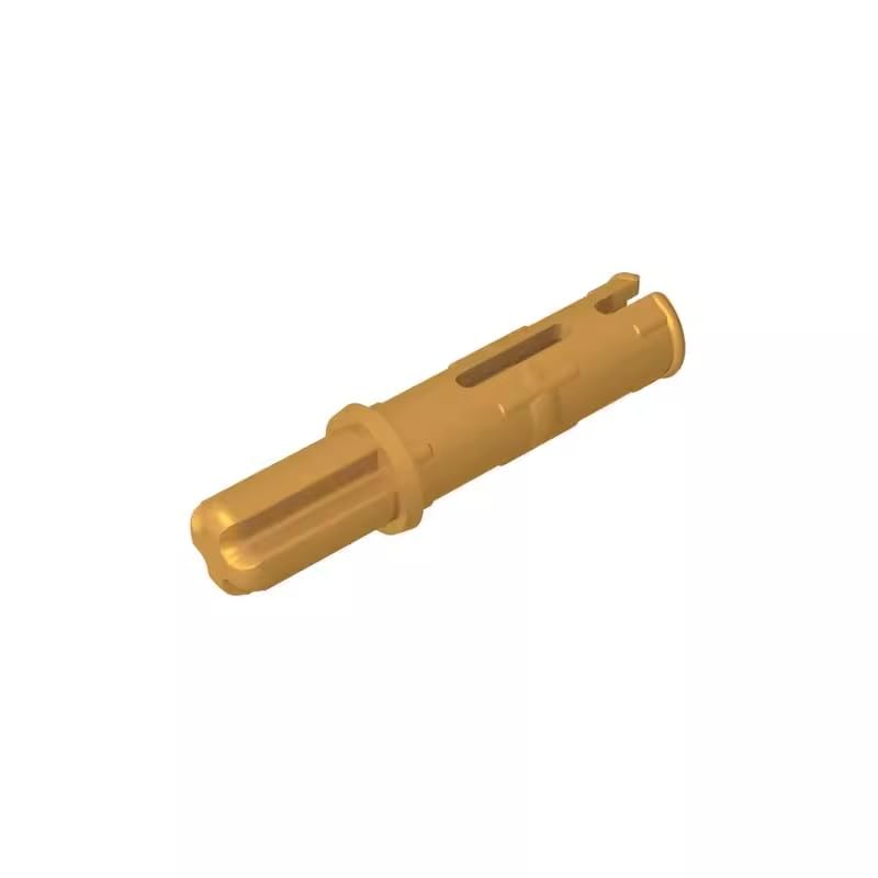 Gobricks Shaft Bolt Connection Technic Axle Pin 3L with Friction Ridges Lengthwise and 1L Axle 11214 6015356 6209519 GDS-929 50Pieces Compatible with Lego Toy MOC Color:Pearl Gold