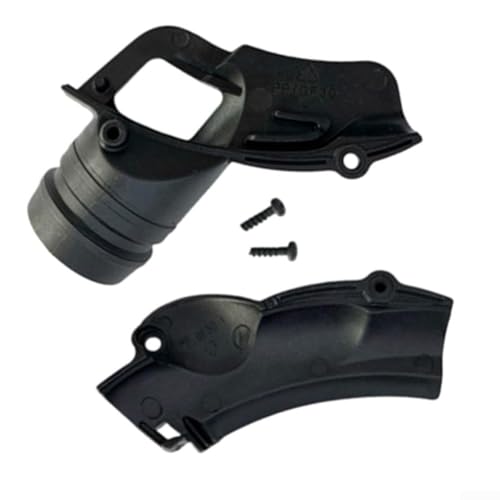 Honseadek Para Dewalt N168420 N108974 Puerto de polvo Carcasa delantera trasera de plástico negro compatible con sierras circulares DCS570 DCS575 DCS576 DWE575 XR