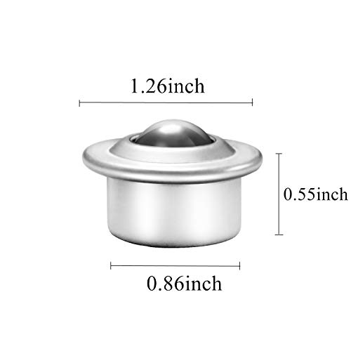 PHAETON 12PCS Stainless Steel Ball Transfer Bearing Casters Universal Base Conveyor Roller Ball