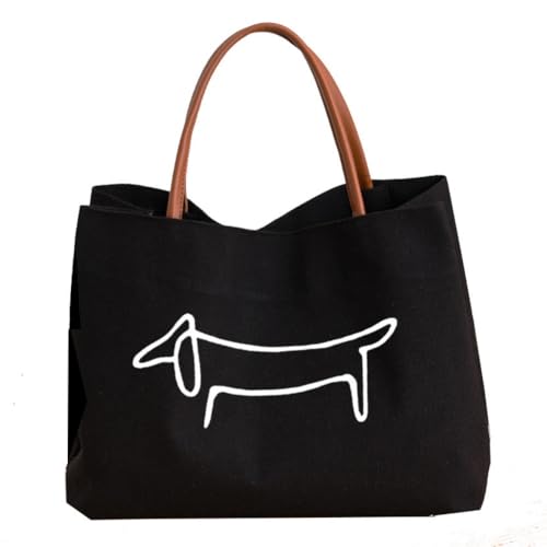 Bolsa Tote con Diseño de Perro Salchicha para Amantes de Mascotas