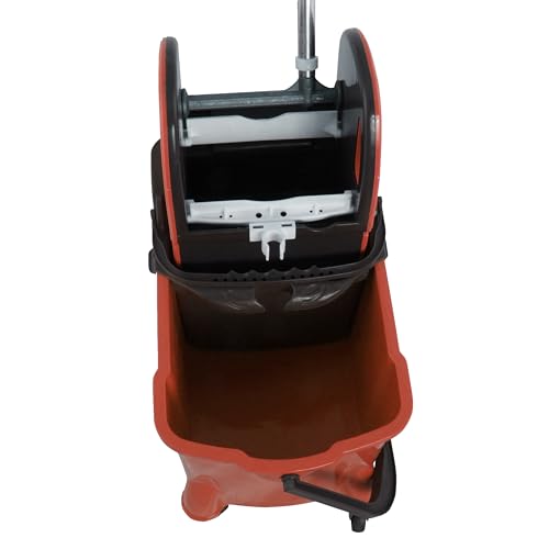 Axis Line | Einfachfahrwagen Reinigungswagen | 24 Liter Eimer mit Presse | extra Schmutzwasser Eimer klickbar | mit Rollen und Henkel | hochwertiger Kunststoff – Bild 6