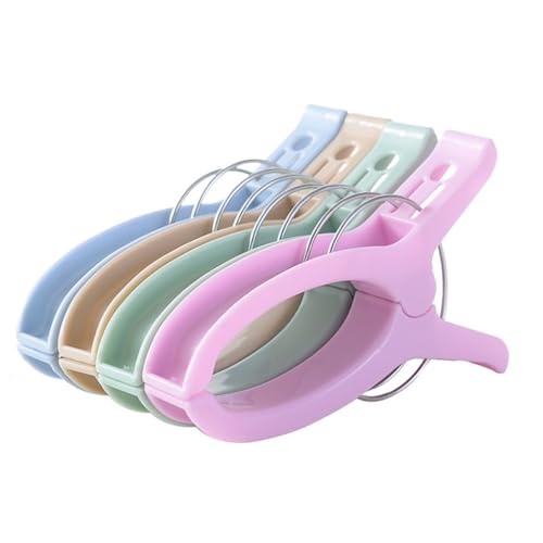 lurrose 6個 大号防?プラスチック洗濯バサミ 強力挟み力で団 衣類固定用 跡がかない多用途風対策クリップ ランダムカラー ランダムカラー