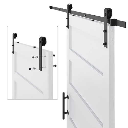 Image of 30in x 84in Sliding Barn Door 5 Panel with Water-Proof PVC Surface