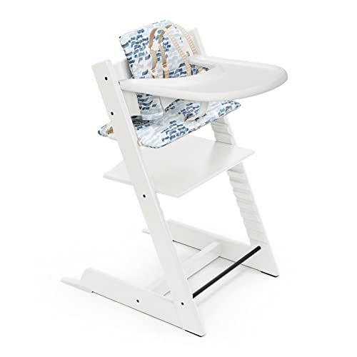 Stokke Tripp Trapp High Chair and Cushion with Tray - White with ...