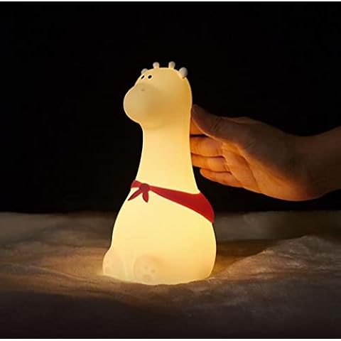 Giraffe Night Lights with Scarf for Kids Bedroom, Cute Animal Silicone LED Color Changing Lamps,Christmas Birthday Gift Night Lamp for Boys Girls (Pink) Cover