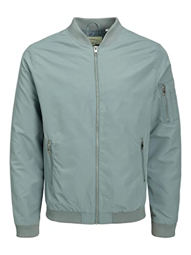 JACK&JONES JJERUSH Bomber Noos Bombardier, Flint Stone, L pour des Hommes