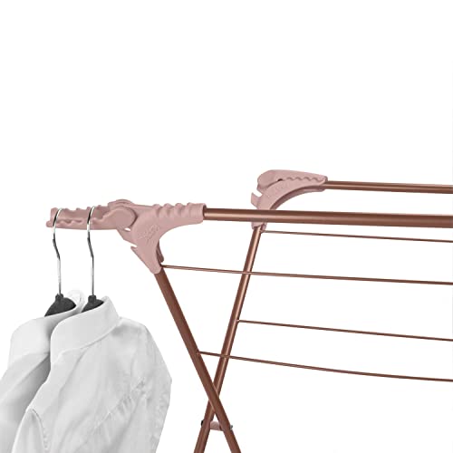 15 Metres of Drying Space - 3-Tier Clothes Airer, Folds for Convenient Storage - Stylish Rose Gold Home Accessory - Image 3