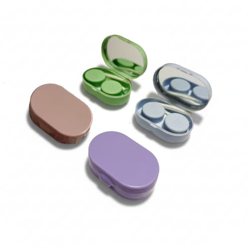 YKuzLx 4 Pack Contact Lens Case with Mirror
