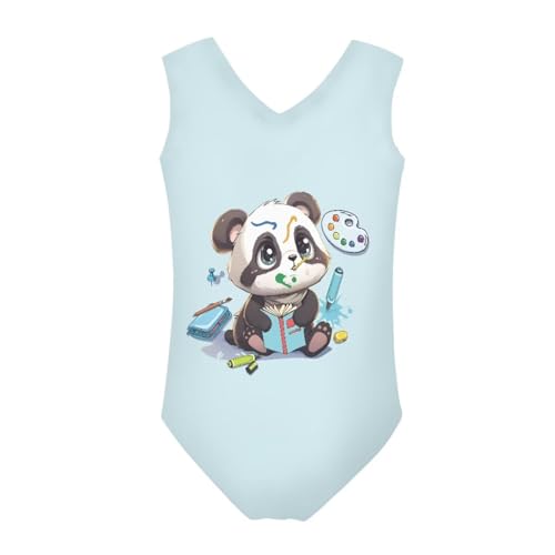 Image of Fashion Print One-Piece Swimsuits for Girls,Soft Stretchy One Piece Bathing Suit Quick Dry Beach Swimwear 5-14 Years
