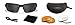 Wiley X WX Valor Tactical Sunglasses, Safety Glasses Shatterproof UV Eye Protection for Combat Shooting Matte Black Frames, Grey, Clear, and Light Rust Tinted Lenses, Ballistic Rated
