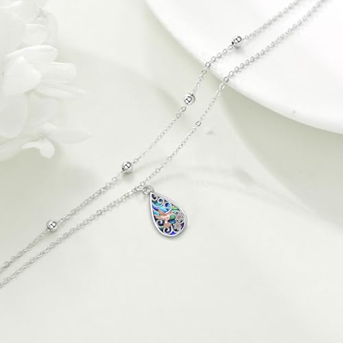 Image of POPLYKE 925 Sterling Silver Double Layered Chain Evil Eye Daisy Sunflower Butterfly Anklets for Women Holiday Beach Crystal Ankle Bracelet Dainty Evil Eye Jewelry