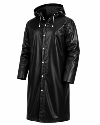 Image of Mens Raincoat Suit with Pant Set Eluxia Series | Waterproof Lightweight Breathable Rain Wear | Elastic Cuff & Waterproof Zipper Raincoat for men waterproof