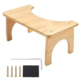 Vexaflow Toilettenhocker, Toilettenhocker aus Bambusholz, Ergonomischer Klohocker Klappbar, Klohocker für Verbesserten Stuhlgang, WC Hocker für Bequemes Sitzen im Badezimmer