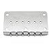 Musiclily 52.5mm Fixed Hardtail Bridge for 6 String Fender Strat Tele Electric Guitar, Chrome