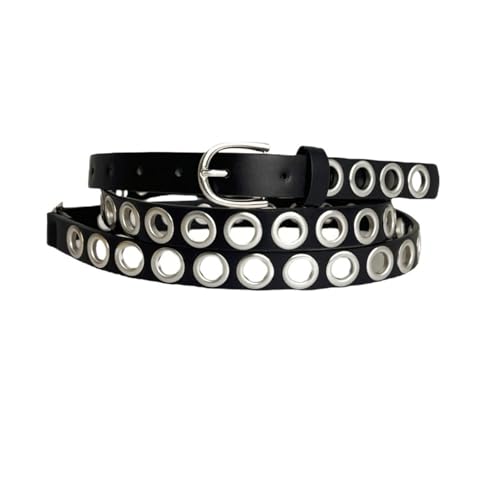 Retro Double-loop Air Eye Pin Buckle Belt Rivets