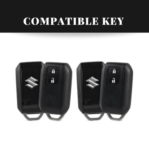 Coll of Fest Car Key Cover Compatible with Maruti Suzuki jimny Baleno Grand Vitara XL6 Swift New Brezza 2022 Ertiga Dzire 2-Button Smart Key
