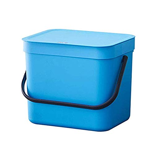 Poubelle cuisine 12L avec couvercle en plastique et seau portable pour salle de bains