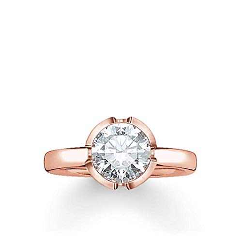 Bague Thomas Sabo en argent plaqué or et oxydes de zirconium pour femme éclatante