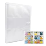 Sammelkarten Album für 540 Karten, Großes Sammelalbum Photocard Binder mit Verstellbarem Druckknopf, Sammelheft Karten-Mappe für 6,6 × 9,1cm Pokemon Karten,Fußballkarten, Transparent