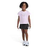 adidas Baby Girls 2-Piece Box Tee & Pleated Skort Set Pink/Black 6X