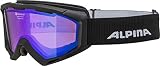 ALPINA Unisex - Erwachsene, PANOMA Q Skibrille, black matt, One Size