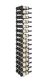 VintageView ウォールシリーズ (5フィート) - ボトル壁取り付け ワインボトルラックキット スタイリッシュでモダンなワインストレージ ラベル付き 45瓶 ブラック