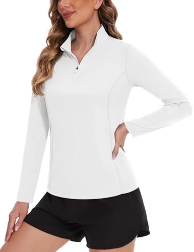 TACVASEN Damen Trainingsshirt Fitness UPF 50+ UV Shirt Atmungsaktiv Gym Top...