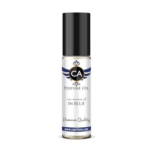 CA Perfume Impression of In Blue for Men Fragrance Oil Woody Spicy Scent Long Lasting Cologne for Men Travel Size TSA Ready Mini Parfum Body Oil Roll-on 0.33 Fl Oz 10ml