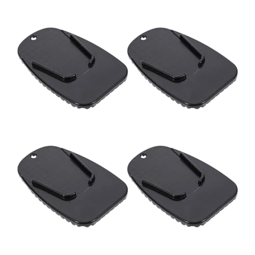 Support béquille moto noir : plaque de protection béquille latérale x4