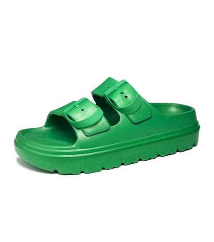 Image of Haifago Womens Platform Sandals with Arch Support, Summer Beach Slides with Adjustable Buckle, Comfort Lightweight Chunky Cushion Slip on Sandal