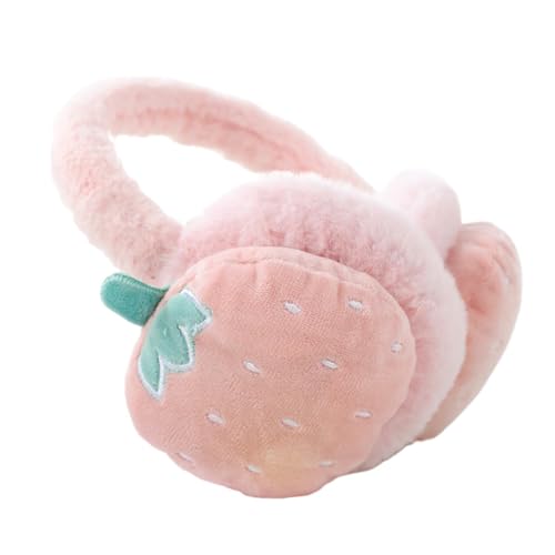 FOMIYES 1Pc Adorable Strawberry Embroidered Ear Muffs for Women Soft Plush Headband Earmuff Cute Winter Ear Warmers for Chilly Days Stylish Ear Covers