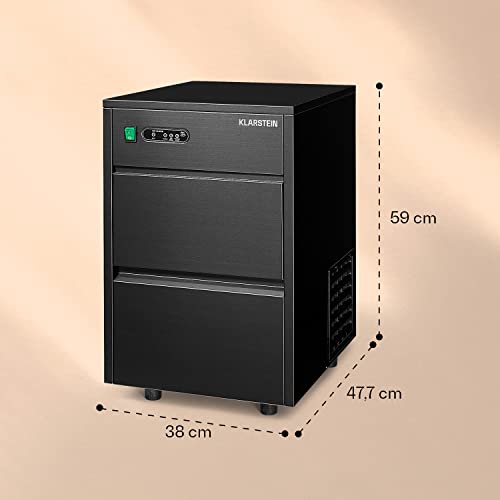 Klarstein Eiswürfelmaschine für Bars Camping Gastro, Schnelle Eiswürfelmaschine mit LED Display & R600a Kühlmittel, 145W Profi Eiswürfelbereiter mit Eisschaufel & 3,5kg Eiswürfelbehälter, 20 kg/24h – Bild 7